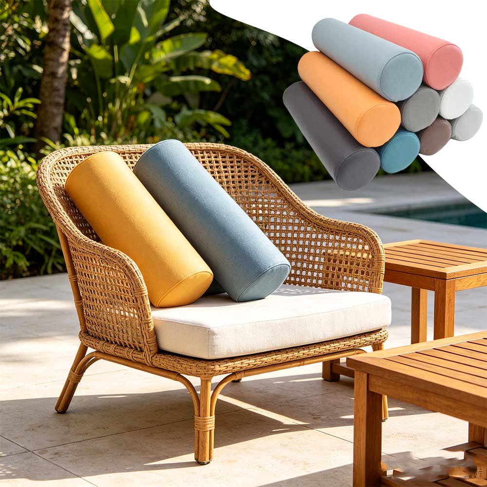 Bolster Cushion Round - Almofada Lombar Ergonômica Cilíndrica para Alívio
