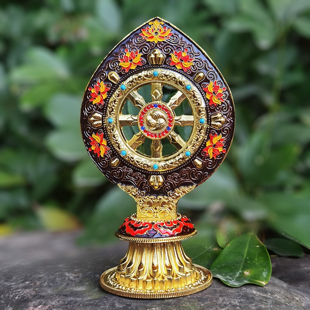 Yoga Wheel Dharma - Roda Dharma Tibetana para Decoração de