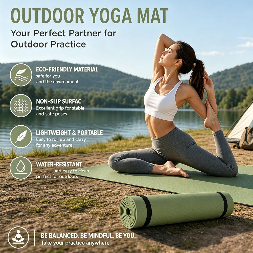 Pilates Yoga Mat - Tapete de Exercício Antiderrapante para Pilates,