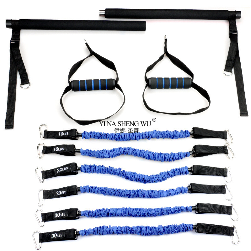 Pilates And Yoga Combined - Haste de pilates ajustável multifuncional, corda