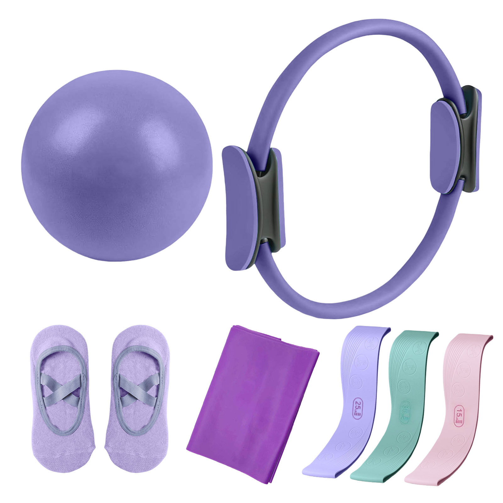Pilates And Yoga Combined - Conjunto de 7 Peças para Pilates: