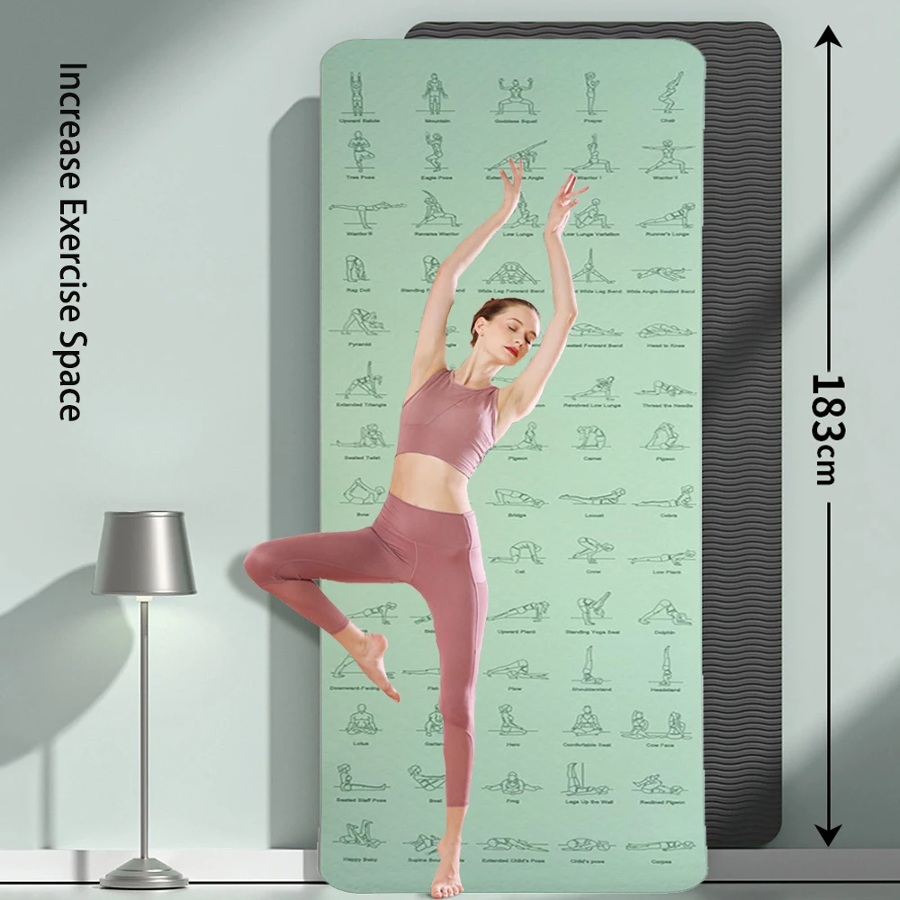 6mm dikke yoga tapete antiderr - Pilates Yoga Movement avaliação e preço