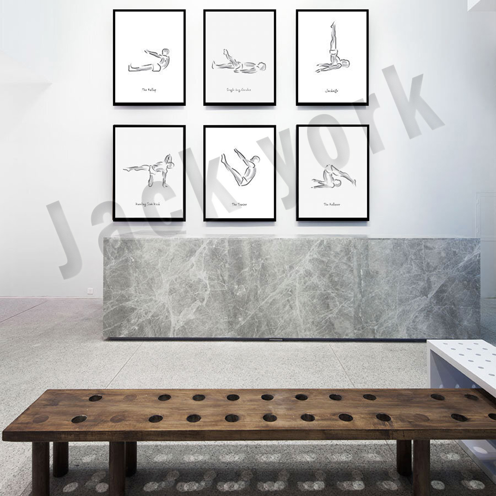 Infográficos em preto e branco - Pilates And Yoga Combined avaliação e preço