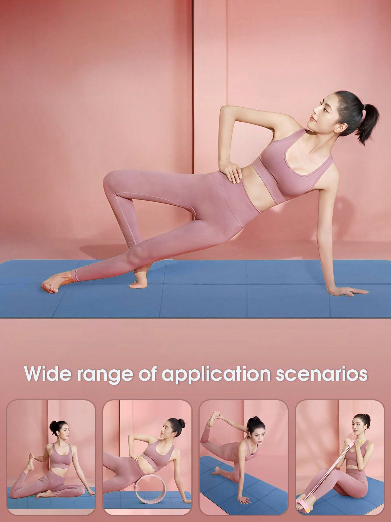 Tapete de yoga dobrável azul e - Pilates Yoga Mat avaliação e preço