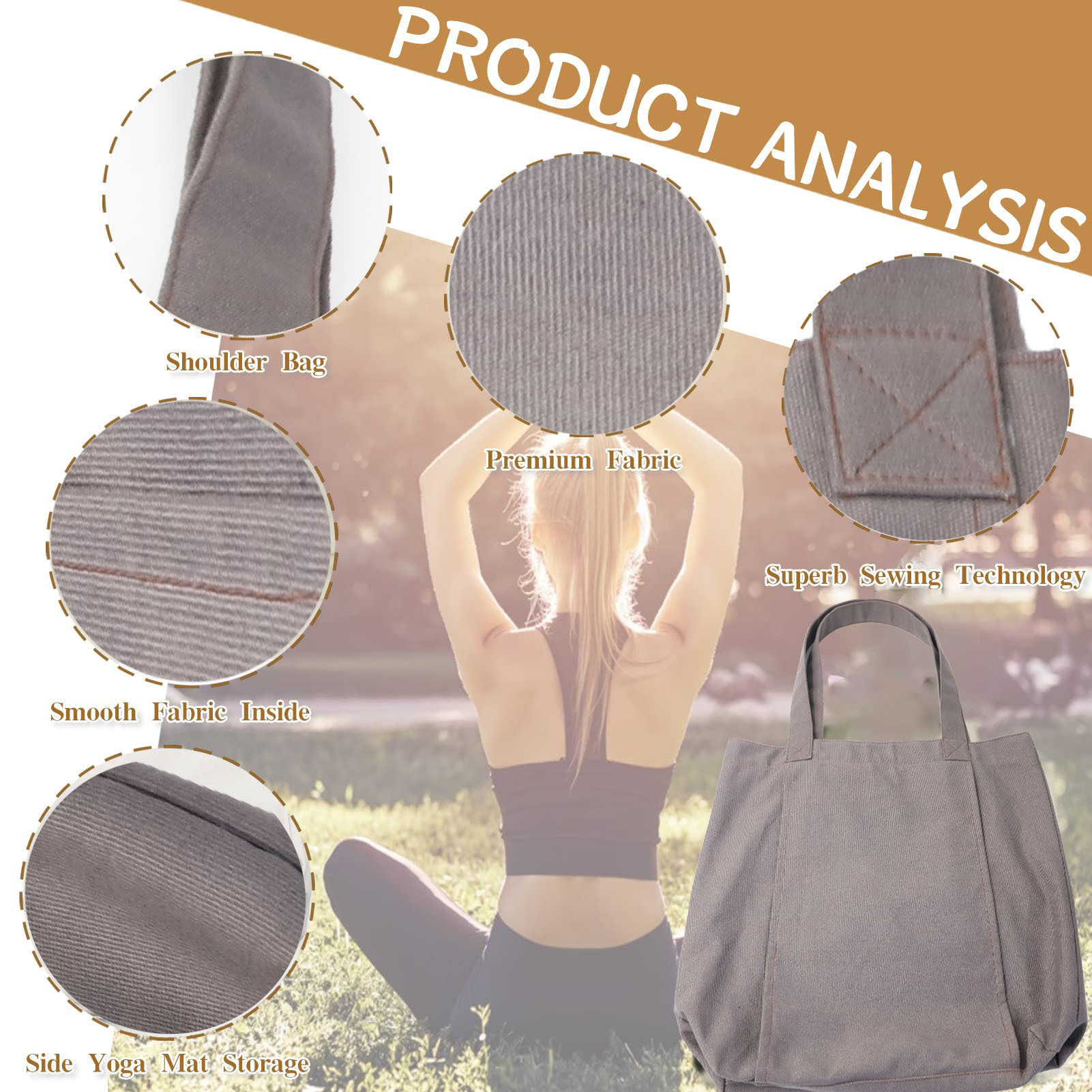 Bolsa de lona para tapete de Y - Pilates Yoga Bag avaliação e preço